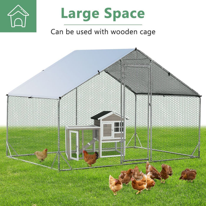 Chicken Castle Run Coop - Large, Spire-Shaped Design with Waterproof and Sun-Protective Cover - Ideal Housing for Poultry, Provides Protection from Weather Elements