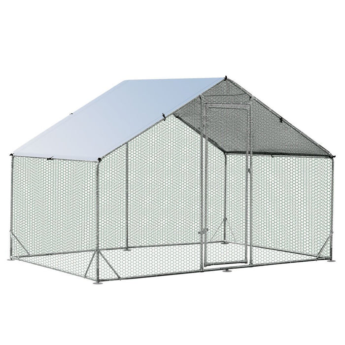 Chicken Castle Run Coop - Large, Spire-Shaped Design with Waterproof and Sun-Protective Cover - Ideal Housing for Poultry, Provides Protection from Weather Elements
