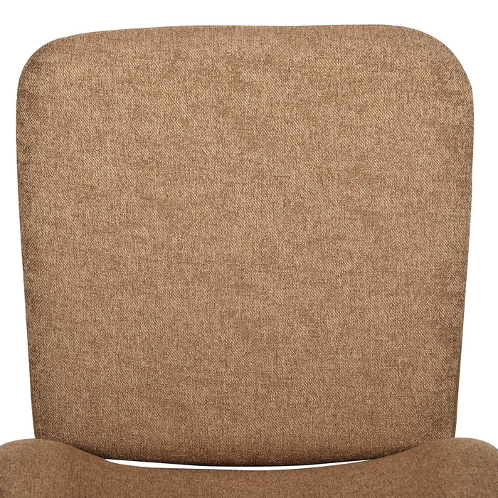 Linen-Touch Upholstered Bar Chairs Set of 2 - Kitchen Bar Stools with Backs and Sturdy Steel Legs in Light Brown - Ideal for Home Bar and Kitchen Island Seating