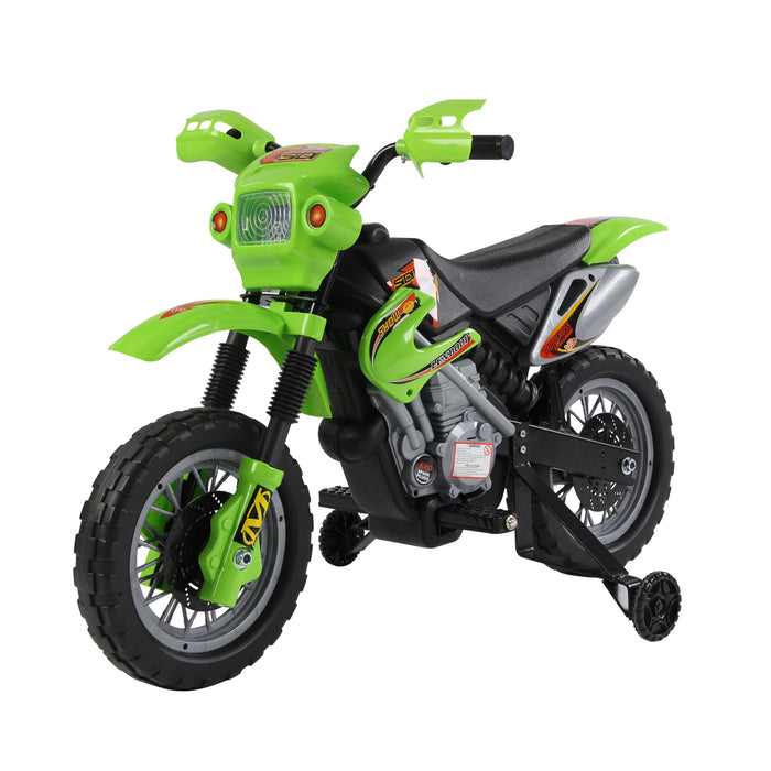 Kids Electric Motorbike - 6V Battery-Powered Ride-On Motorcycle, Green - Perfect for Young Adventurers