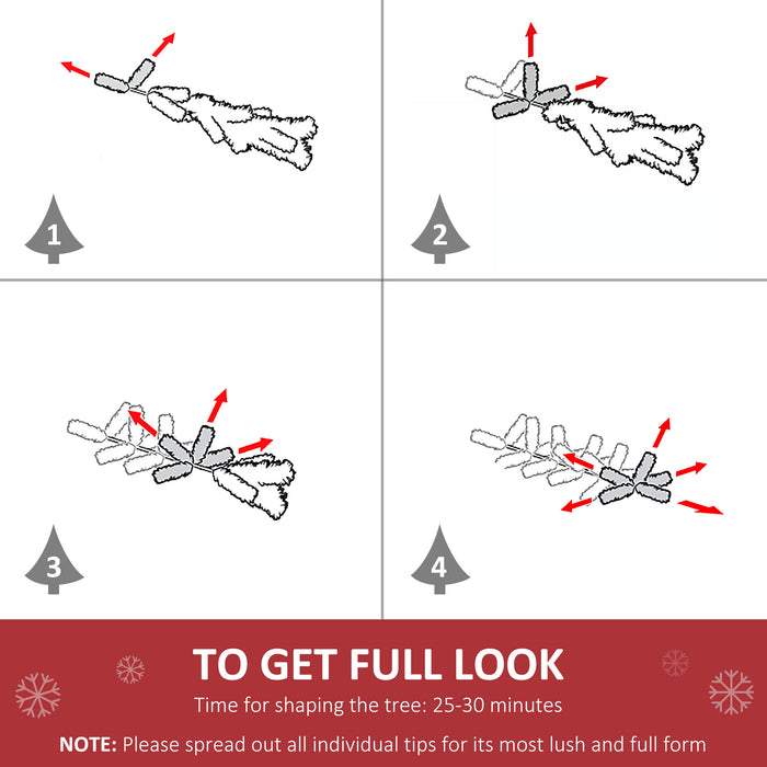 Artificial Snow-Dipped Christmas Pencil Tree 5.5FT - Xmas Holiday Home Indoor Decoration with Foldable Black Stand - Ideal for Festive Space-Saving Display