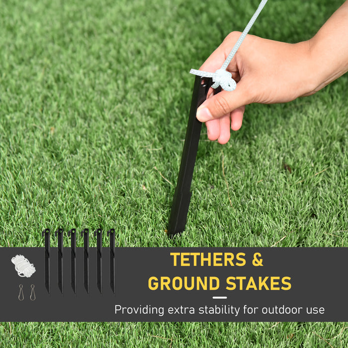 Giant 5ft LED-Lit Christmas Inflatable Display - Polar Bear with Penguins Outdoor Holiday Decor - Festive Garden Lawn Party Centerpiece for Seasonal Cheer