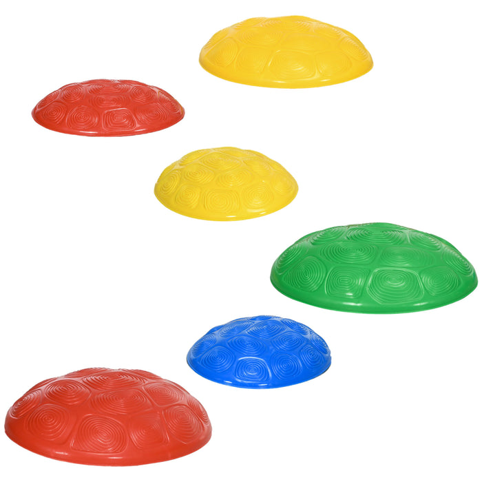 Kids Stepping Stones Set - 6Pcs Colorful Balance River Stones with Anti-Slip Bottoms - Fun Coordination & Sensory Play for Ages 3-8