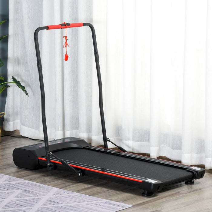 Foldable Walking Machine Treadmill with LED Display - 1-6km/h Speed, Portable & Remote-Controlled - Ideal for Home Office Fitness Routines