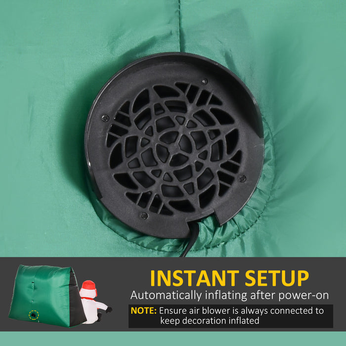 Inflatable Snowman & Reindeer Camping Display - 3.5ft LED Lighted Christmas Yard Decor - Ideal for Indoor, Outdoor, Garden, Lawn, Holiday Parties