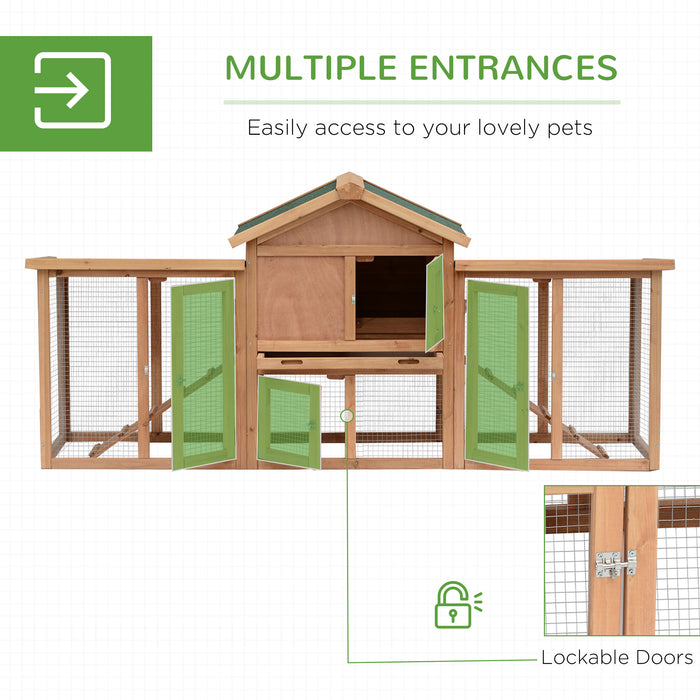 Deluxe Wooden Hen House - Spacious Backyard Chicken Coop with Nesting Box and Outdoor Run - Perfect for Poultry Comfort and Egg Laying