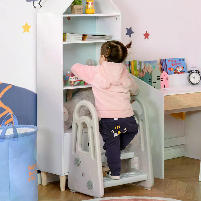 Kids' Two Step Stool - Toddler Ladder with Non-Slip Grip & Safety Feet Pads - Ideal for Bathroom Sink, Bedroom & Kitchen Assistance