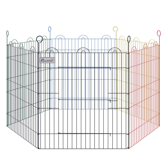 Pet Playpen Hexagon Enclosure - Durable Metal Dog and Puppy Crate with Exercise Fence and Door - Ideal for Indoor & Outdoor Pet Safety