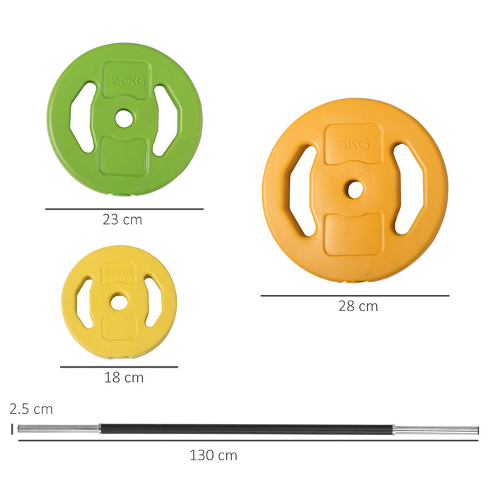 Adjustable 20kg Barbell Weights Set - Non-slip Handle and Body Pump Design for Enhanced Grip - Perfect for Home Gym Strength Training for Both Women and Men