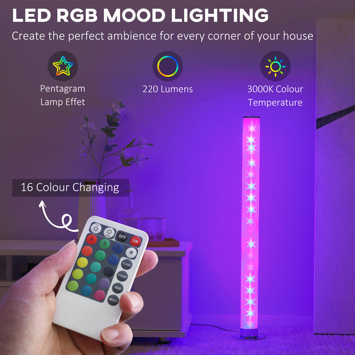 Colorful LED Corner Floor Lamp - Dimmable RGB Mood Lighting with 16 Color Effects & Remote Control - Enhances Ambiance in Living Room, Bedroom, or Gaming Space