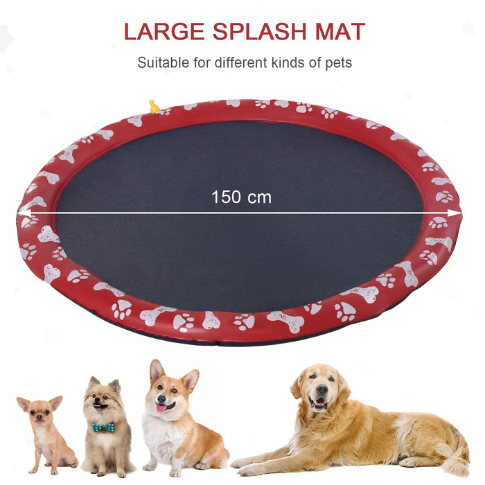 Splash Pad Sprinkler for Dogs - Pet Bath & Water Play Mat - Outdoor Cooling Fun for Furry Friends