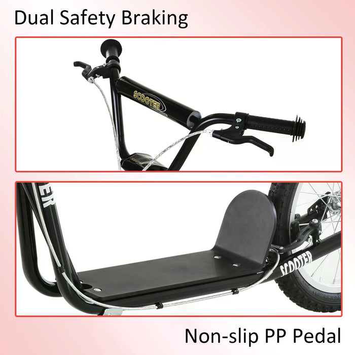 Kids Scooter with Height-Adjustable Handlebar - Anti-Slip, Dual-Brake Design for Safety - Perfect Ride for Boys & Girls Ages 5+
