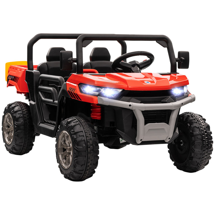 12V Dual-Seater Children's Ride-On Vehicle - Electric Bucket Feature & Parental Remote Control - Perfect for Kids' Outdoor Adventures