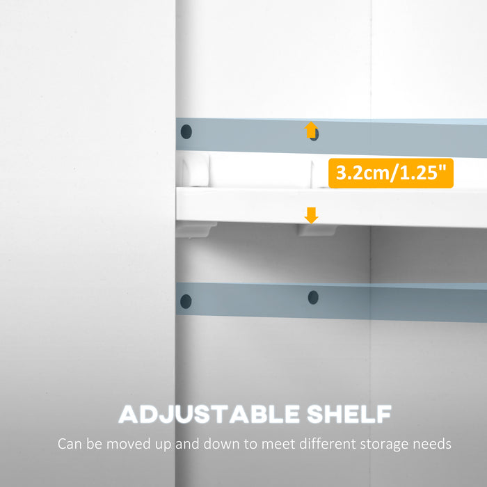 Wall-Mounted LED Illuminated Bathroom Cabinet - Dimmable Touch Switch, 4 Open Shelves Storage Organizer - Space-Saving Solution for Modern Home Decor