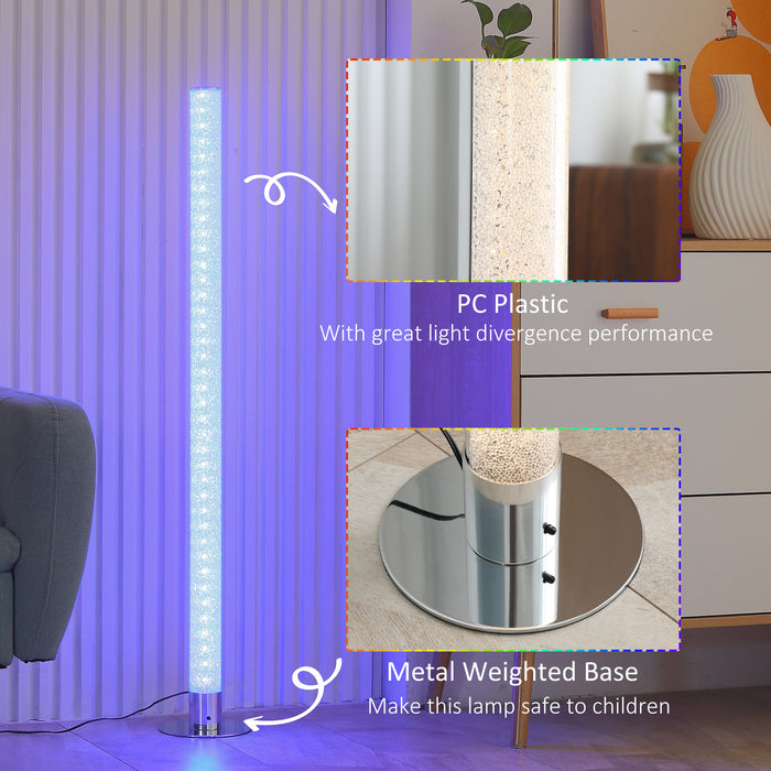 RGB Dimmable LED Corner Floor Lamp - Modern Mood Lighting with Remote Control - Ideal for Living Room, Bedroom, and Gaming Environments