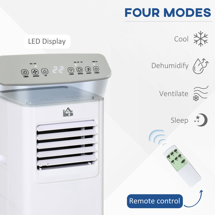Portable 7000 BTU Air Conditioner - Cooling, Dehumidifying, and Ventilating AC Unit with LED Display - Includes Remote Controller for Bedroom Comfort