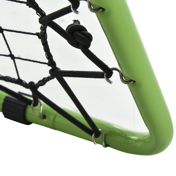 Soccer Kickback Rebounder Net - Dual-Sided Adjustable Angle Football Training Goal - Ideal for Kids' Skill Development & Backyard Practice