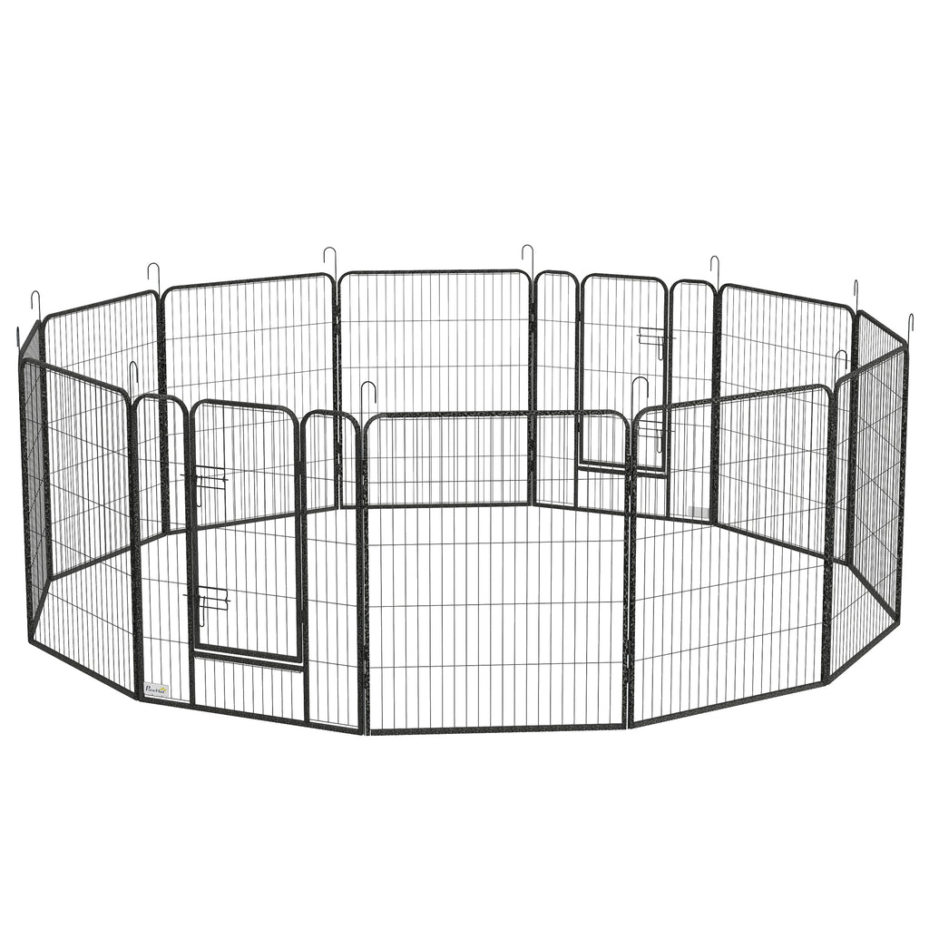 Heavy Duty Puppy Playpen - 12-Panel Pet Exercise Enclosure - Ideal for Small to Large Dogs Indoor/Outdoor Play