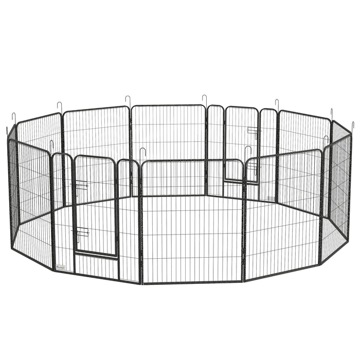 Heavy Duty Puppy Playpen - 12-Panel Pet Exercise Enclosure - Ideal for Small to Large Dogs Indoor/Outdoor Play