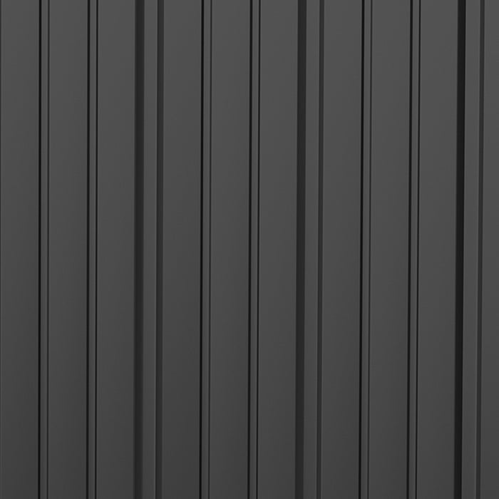 Outdoor Metal Storage Shed 5.3ft x 3.1ft - Charcoal Grey Garden Unit with Single Door - Ideal for Patio, Lawn, and Backyard Organization