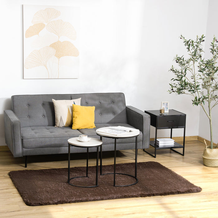 Luxurious Brown Shaggy Rug - Soft Fluffy Carpet for Home, Living Room, Bedroom, Dining Area, 120x200 cm - Enhance Your Space with Cozy Comfort