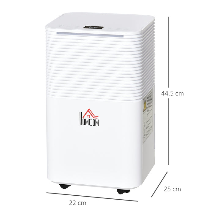 2000ML Compact Dehumidifier - 10L/Day Quiet Operation for Laundry, Bedroom & Basement - Electric Air Moisture Removal with 3 Modes