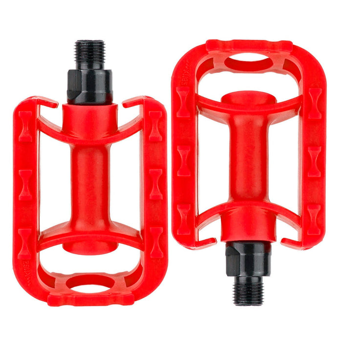 Kids' Durable Cycling Pedals in Vivid Red - Anti-Slip Surface, Easy Installation - Ideal for Junior Bicycles and Rider Safety