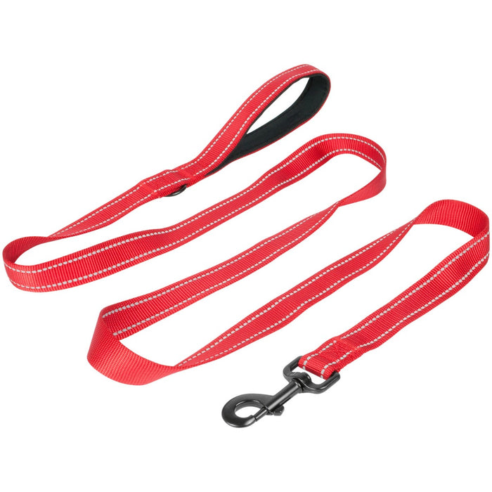 Heavy-Duty 1.8m Dog Leash - Durable Red Nylon Material for Walking and Training - Ideal for Medium to Large Breeds