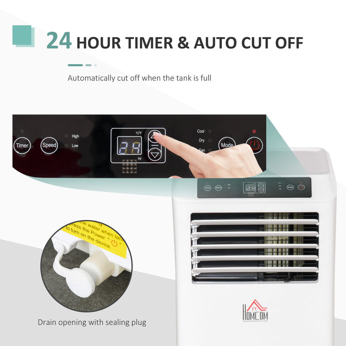 765W Portable Air Conditioner - White, with Cooling, Dehumidifying, Ventilation Functions & Remote Control - Ideal for Home Climate Control