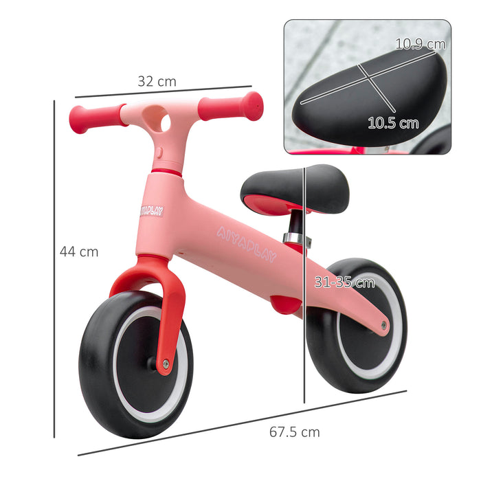 Adjustable Pink Balance Bike for Toddlers - Safe Riding Toy for Ages 1.5 to 3 - Builds Motor Skills & Confidence