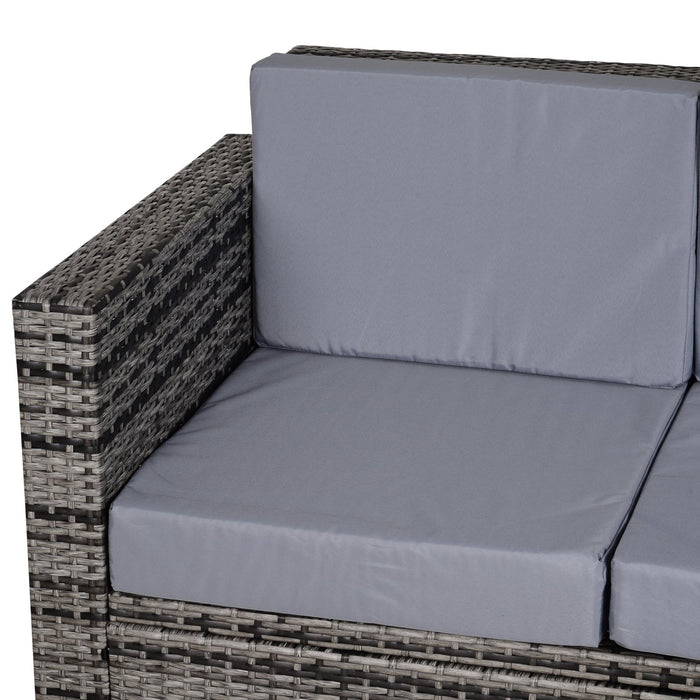 2-Seater Rattan Sofa Chair - All-Weather Wicker Weave, Comfortable Outdoor Seating - Perfect for Garden and Patio Relaxation