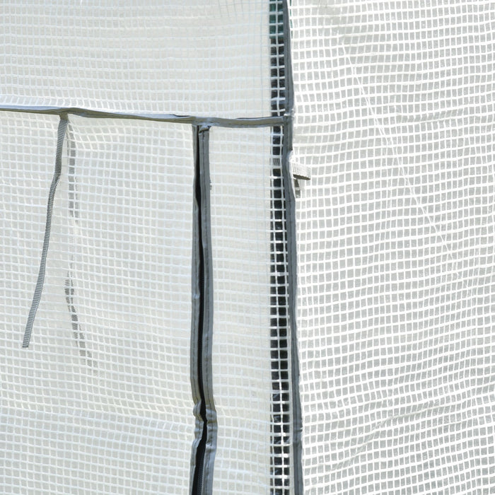 Greenhouse with Sturdy Steel Frame and PE Cover - 100x50x150cm with Roll-up Door for Effective Ventilation - Ideal for Backyard, Balcony, and Garden Growing Environments