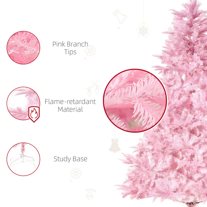 Artificial 5ft Pink Pop-up Christmas Tree - Easy Automatic Setup for Festive Home Decor - Ideal for Holiday Parties and Celebrations