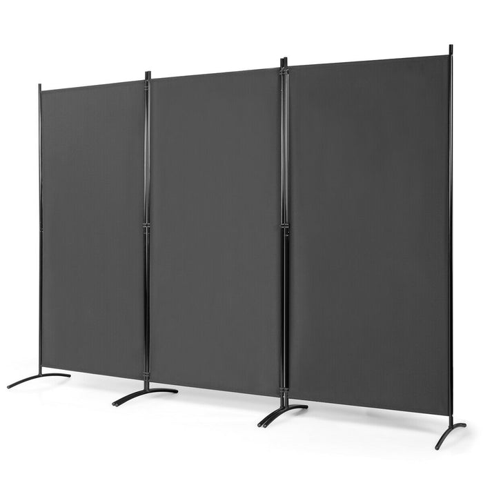 Room Divider - 3 Panel Folding Design in Black - Ideal for Space Management and Privacy