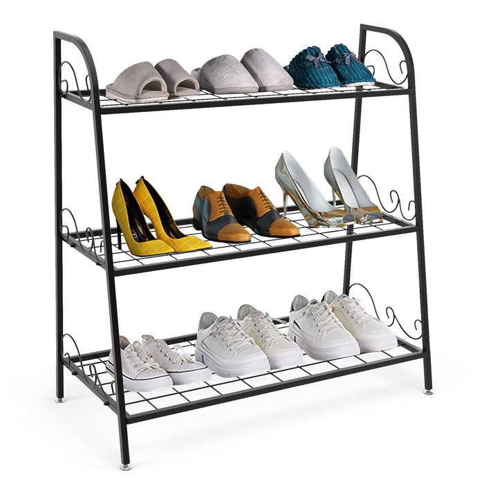 Metal 3-Tier Stand - Plant and Shoe Display Rack - Ideal for Home Organization and Decor