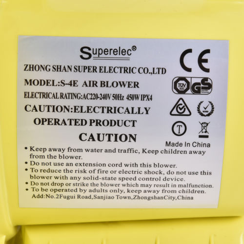 480w Air Blower Pump Fan - With CE Rating - Ideal for Inflatable Structures and Water Features