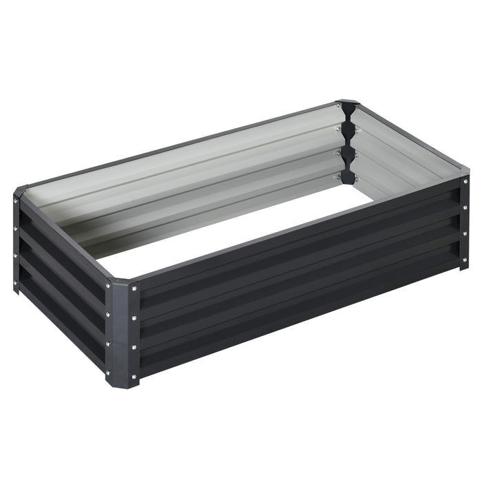 Galvanized Raised Garden Beds - Durable Outdoor Herb & Vegetable Planters - Perfect for Patio, Backyard, and Balcony Gardening