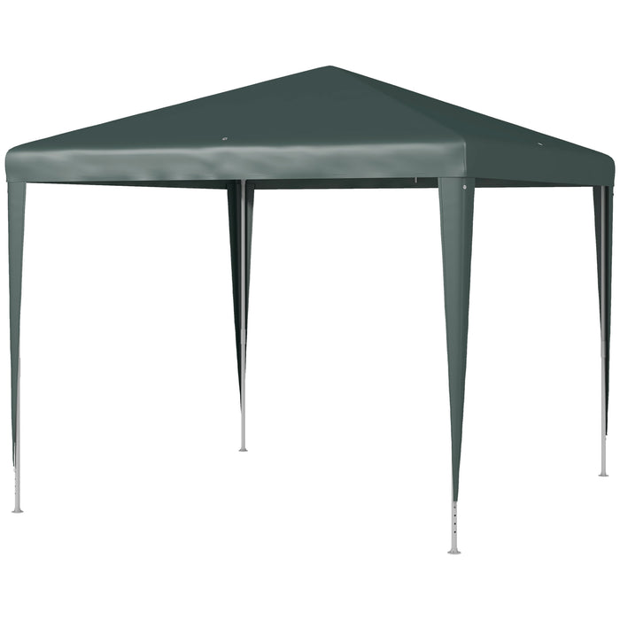Garden Gazebo Marquee - 2.7m x 2.7m Outdoor Party Tent with Wedding Canopy, Dark Green - Perfect for Parties, Ceremonies, and Events