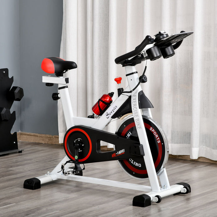 Stationary Indoor Exercise Bike - Adjustable Resistance & Comfortable Seat, Handlebars with LCD Display - Ideal for Home Cardio Workout and Training Cycling Machine