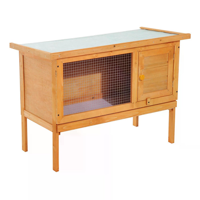 Fir Wood Rabbit Hutch - Spacious 90x45x65 cm Bunny Cage - Ideal Home for Small Pets