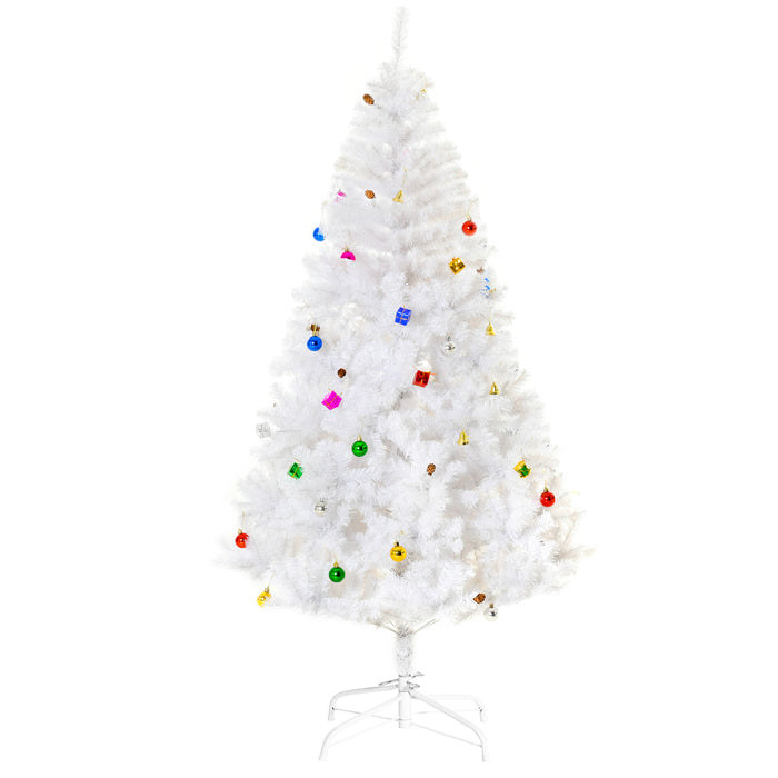 Elegant 6ft Snow-Flocked Artificial Christmas Tree with Metal Stand - Seasonal Home Decor, Full-Bodied Design - Perfect for Festive Holiday Decoration
