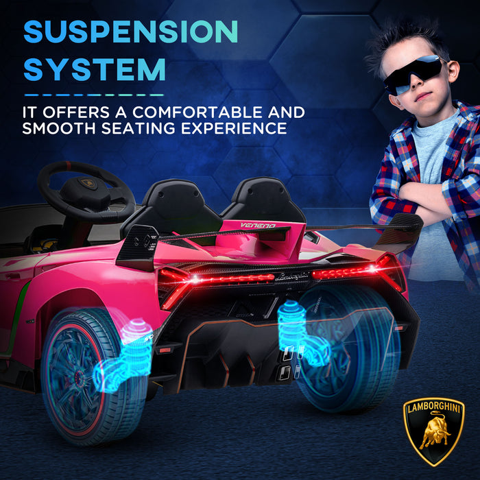 Lamborghini Veneno with Butterfly Doors - 12V Electric Kids Ride-On Car, Bluetooth & Portable Battery - Ideal for Young Drivers & Car Enthusiasts
