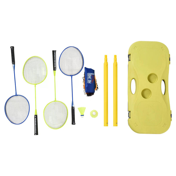 Foldable Portable Badminton Net Set - Perfect for Indoor & Outdoor Play, Beach and Backyard Games - Fun for Adults and Kids