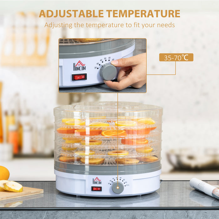 245W Electric Food Dehydrator - 5-Tier Dryer Machine with Adjustable Temperature Control for Various Foods - Ideal for Making Dried Fruits, Jerky, Veggies, Meats, and Pet Snacks