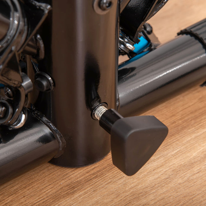 Adjustable Twist Stepper with LCD Monitor - Height-Adjustable Handlebars, Compact Home Fitness Step Machine, Black and Blue - Ideal for Cardio Workout and Lower Body Toning