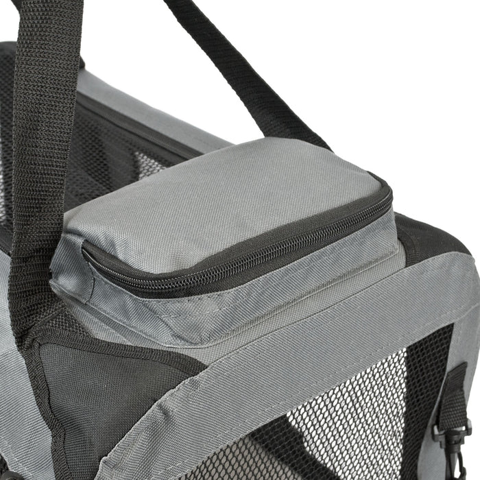 Soft Grey Medium-Sized Pet Carrier - Comfortable and Portable Animal Transport Bag - Ideal for Cats and Small Dogs Travel