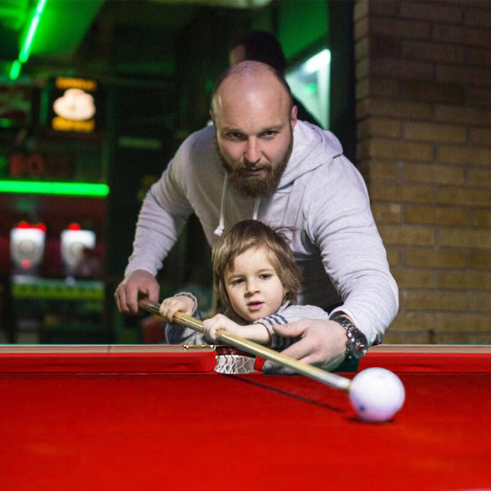 Billiards Table - Anti-collision Corners, Selected Red Velvet Cloth - Perfect for Professional and Home Use