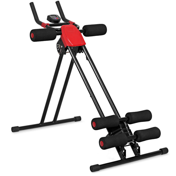 Workout Machine Brand (Model Number Unavailable) - Ab Focussed Equipment with LCD Display, Ideal for Home and Gym Use - Designed for Those Seeking Core Strength Improvement