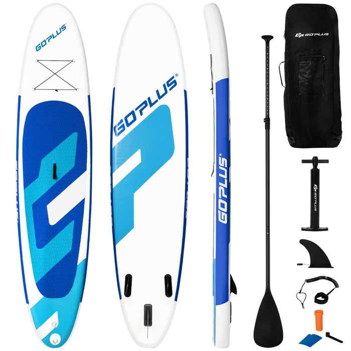 Inflatable 11FT Stand Up Paddle Board - Lake Blue with Hand Pump - Ideal for SUP Surfing and Beginner Paddlers