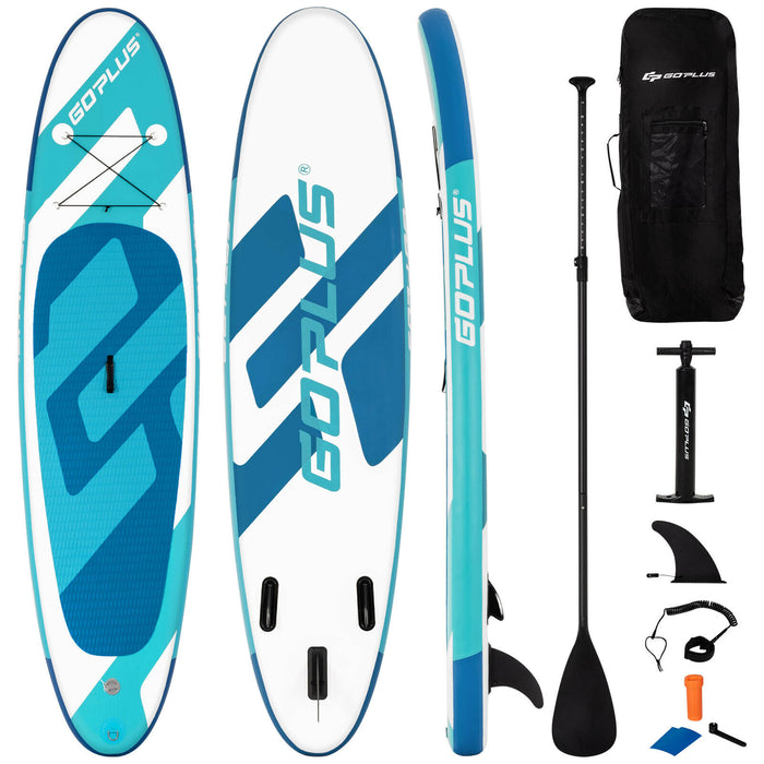 Inflatable 11FT Stand Up Paddle Board - Lake Blue with Hand Pump - Ideal for SUP Surfing and Beginner Paddlers